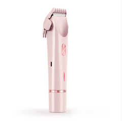 Pink hair trimmer on a white background